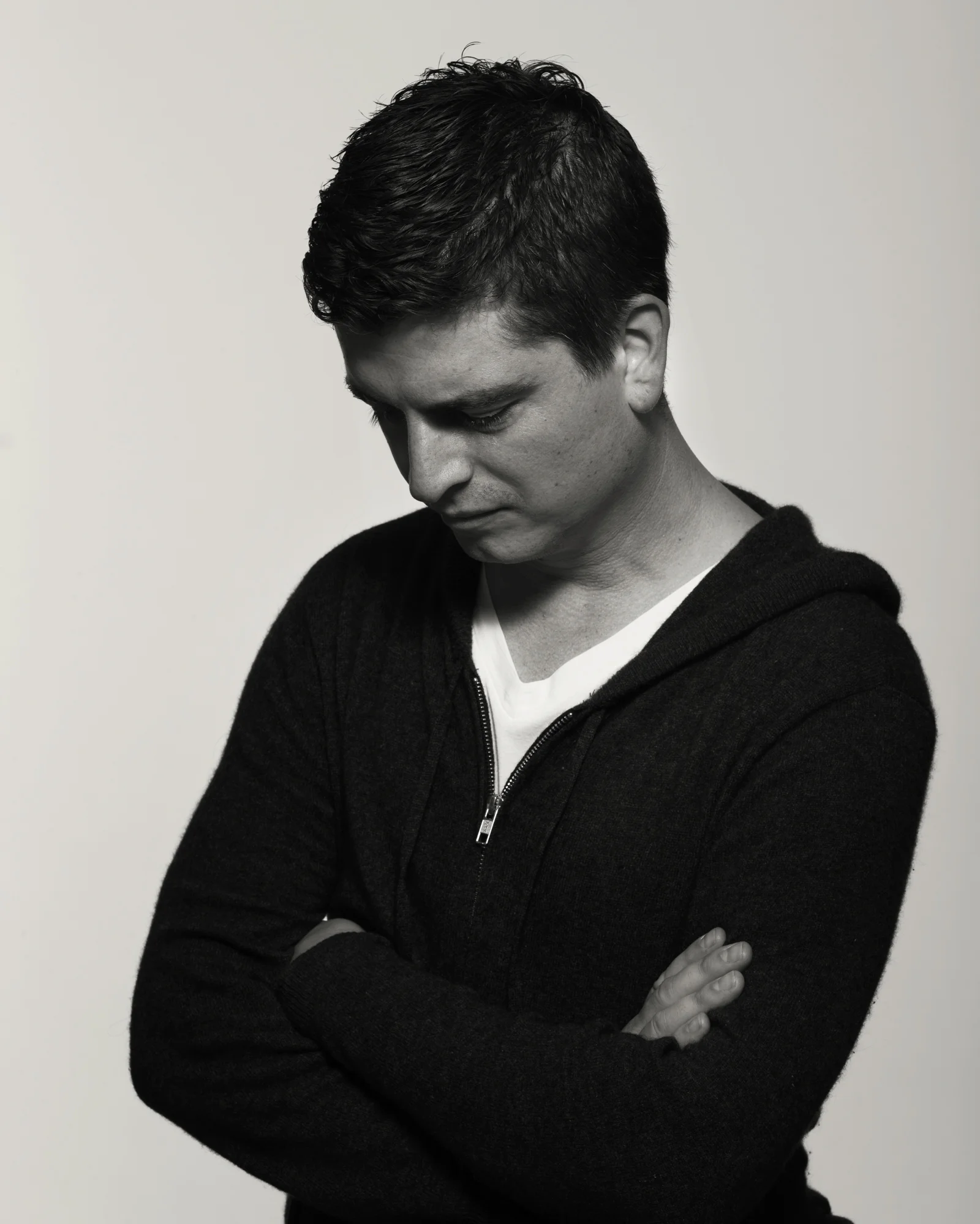 Black and white portrait of Morgan Visconti by Simon Harsent